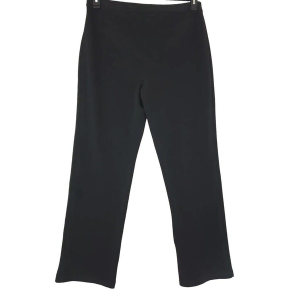 Chicos Collecton ~Woman Size 2(L)~ Black Straight Leg Designer Pants Stretch. - Picture 4 of 16
